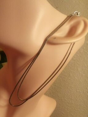 Silver Multi-Strand Snake Chain Necklace - Women's Jewelry